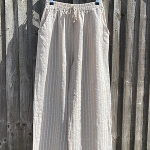 Nellie Trousers - biscuit stripe