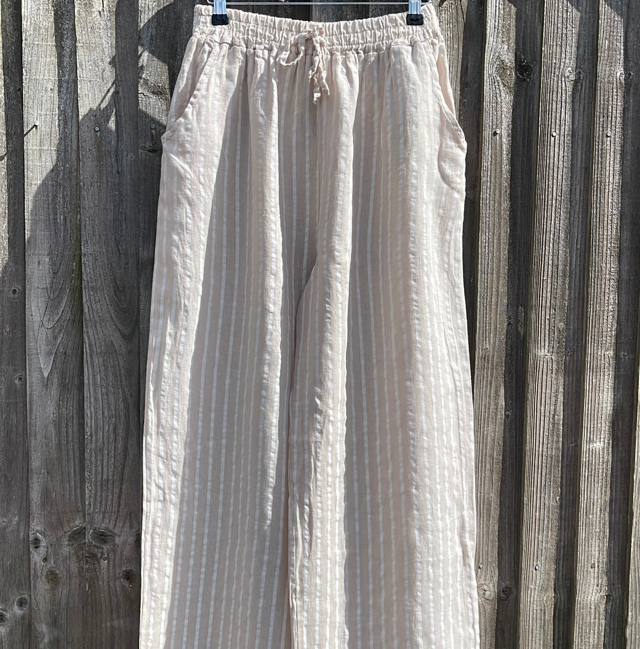 Nellie Trousers - biscuit stripe