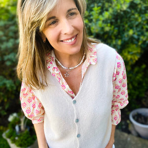 Oatmeal Buttoned Tank-Top