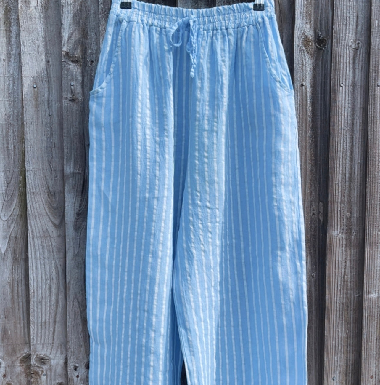 Nellie Trousers - blue stripe
