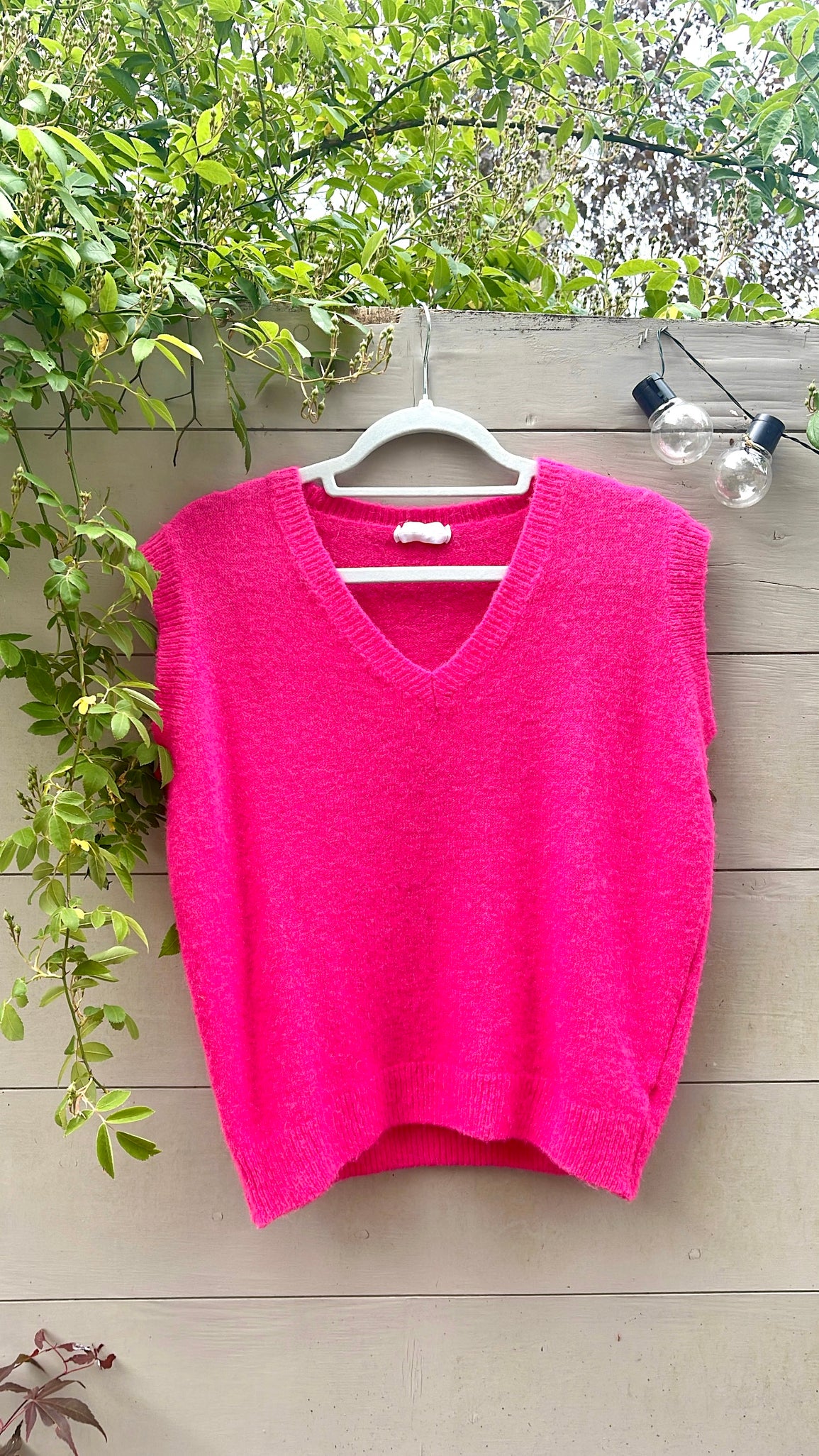 Fuchsia V-Neck Tank-Top