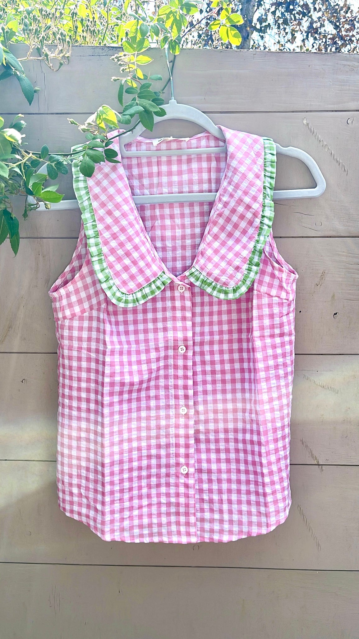 Jemima Sleeveless Shirt - pink