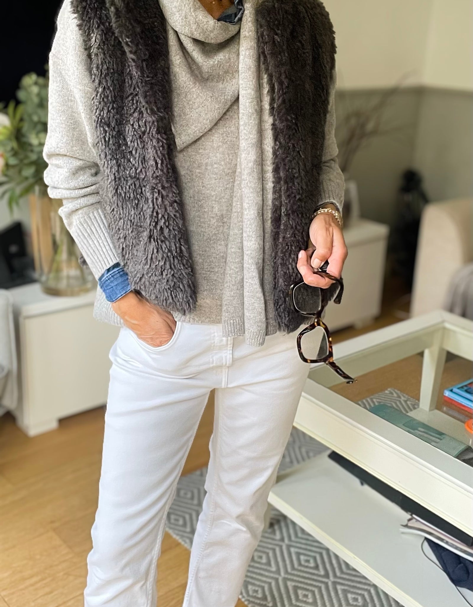 The Wrap Jumper - taupe