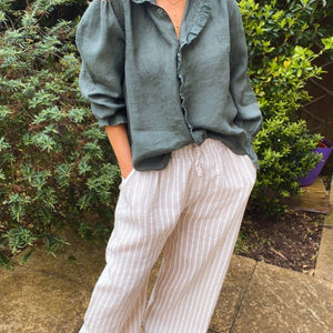 Nellie Trousers - biscuit stripe