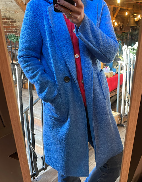 Load image into Gallery viewer, Blue Teddy Coat

