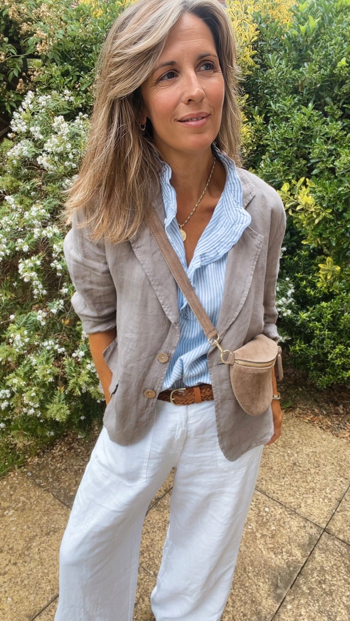 Linen Blazer - mocha