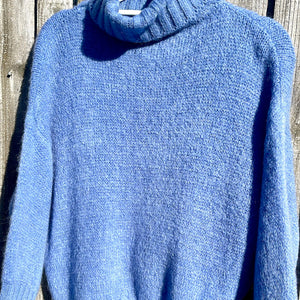 Daisy Roll-neck Jumper - indigo