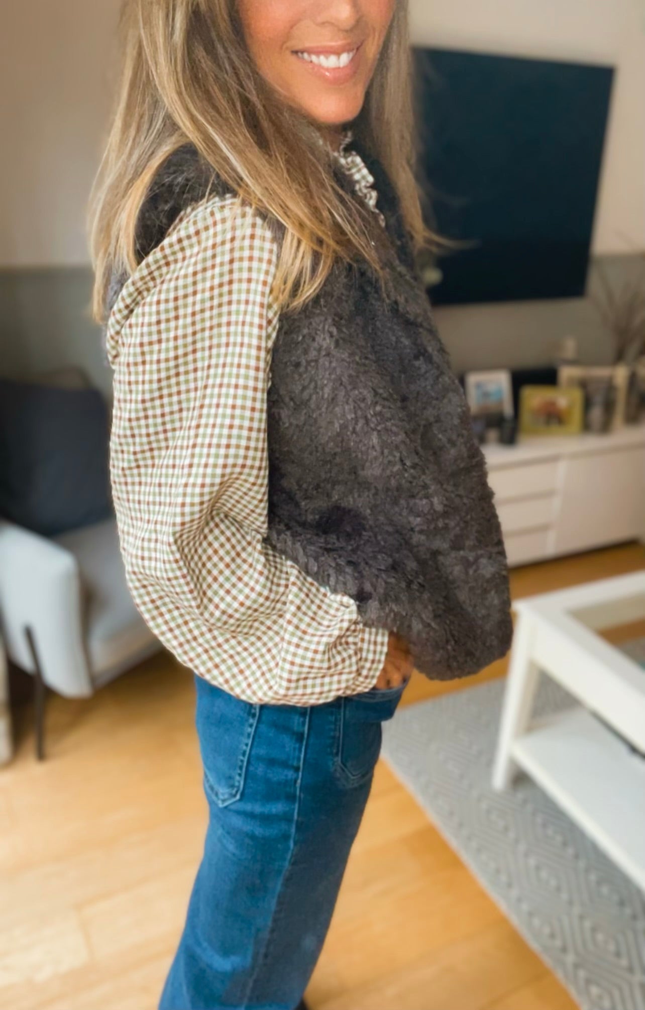 Faux Fur Gilet - mole