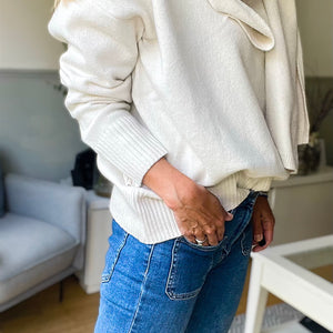 The Wrap Jumper - ecru