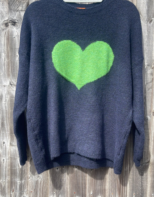 Load image into Gallery viewer, Love Jumper - navy/green
