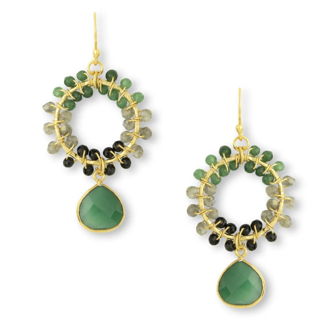 Talia Dark Green Earrings