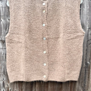 Buttoned Tank-top - oatmeal