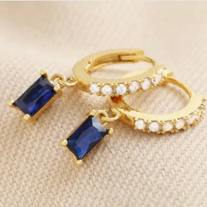 Montana Gemstone and Crystal Huggies