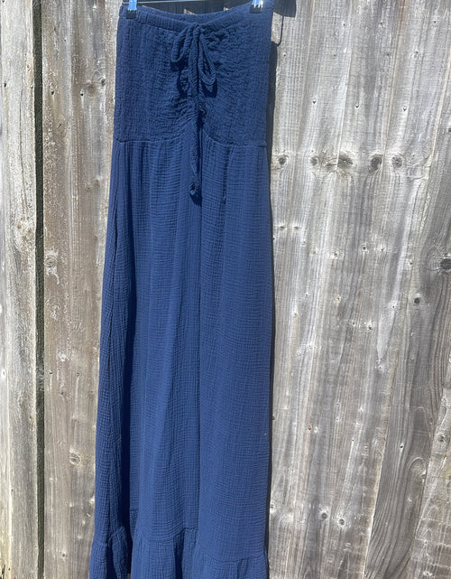 Load image into Gallery viewer, Strapless Long Dress - navy

