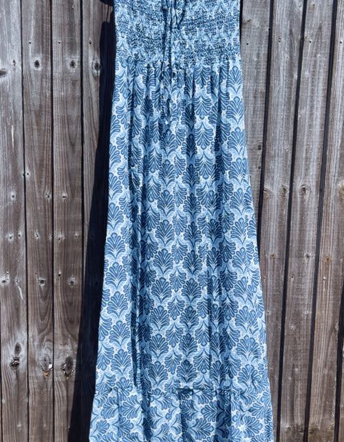 Load image into Gallery viewer, Orla Dress - navy &amp; blue
