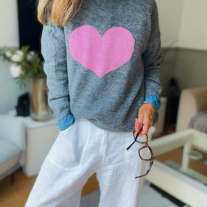 Love Jumper - grey/pink