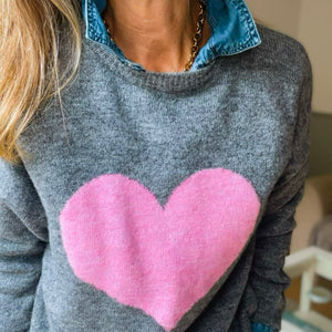 Love Jumper - grey/pink