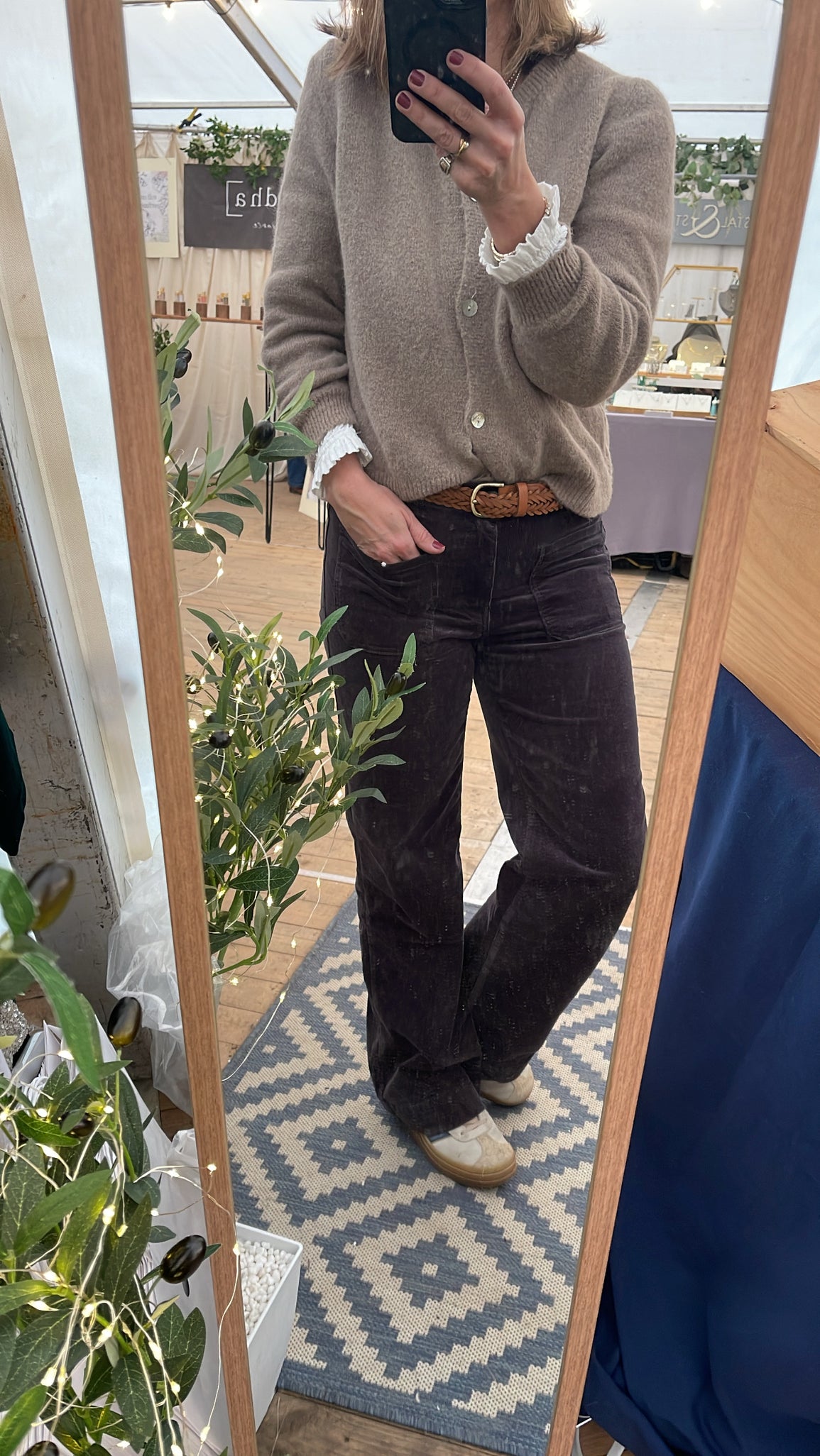 Dark Grey Front Pocket Cords