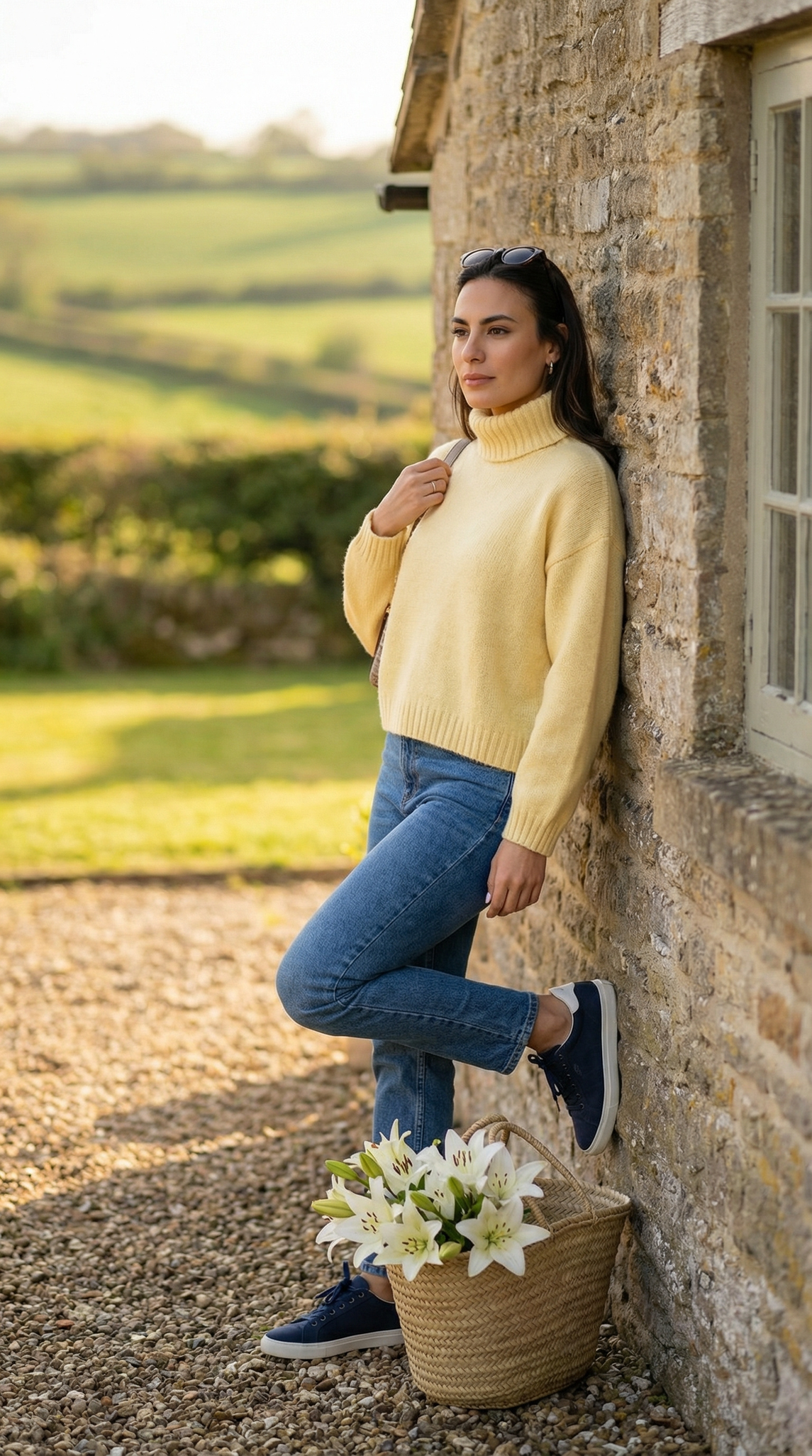 Daisy Roll-neck -yellow