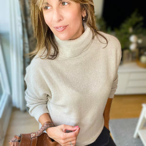 Light Beige Soft Rollneck Jumper