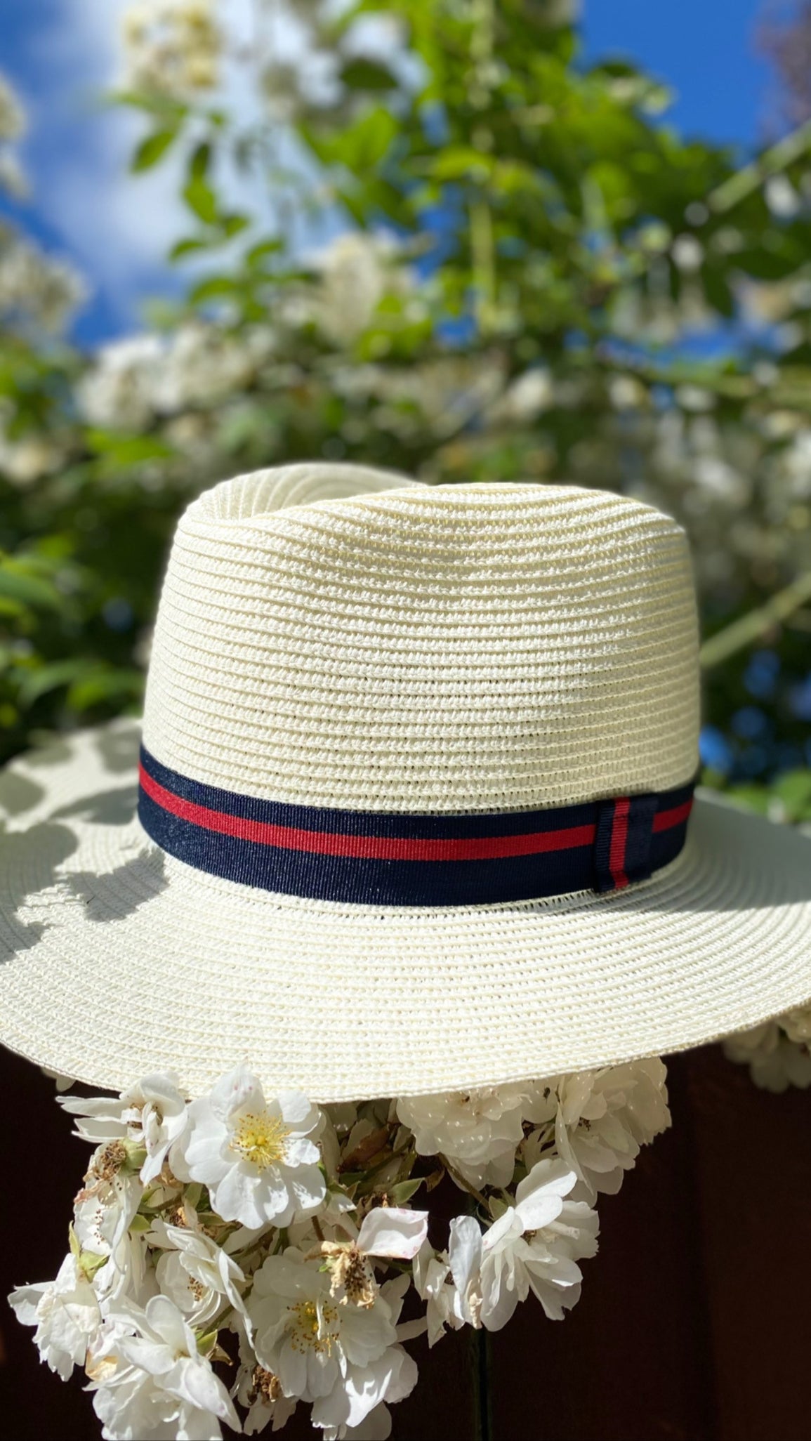 Blue & Red Stripe Hat Band