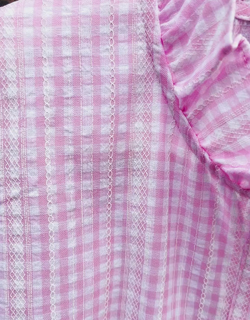 Load and play video in Gallery viewer, Lottie Gingham Shirt Pink
