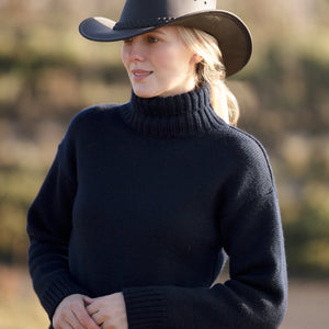 Brown Australian leather hat