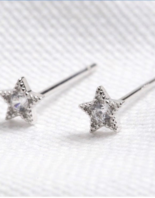 Load image into Gallery viewer, Sterling Silver Star Stud Earrings
