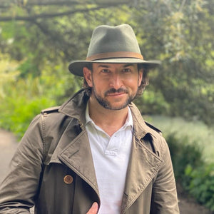 Men's Mixed Green Wool Fedora