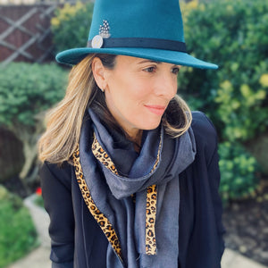 HENRIETTA (teal) fedora